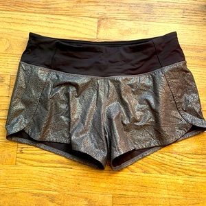 Lulu Metalic Running Shorts